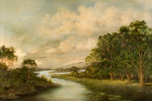Vue de la rivière North Tyne - R. Rowell